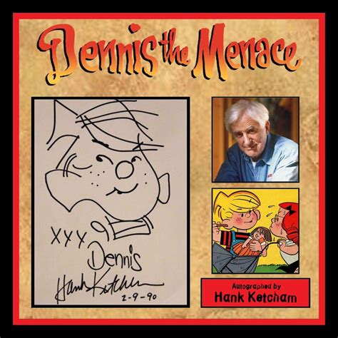 Sold Price Hank Ketcham Autographed Portrait Drawing Of Dennis The