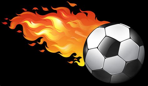Soccer Ball On Fire 430960 Vector Art At Vecteezy