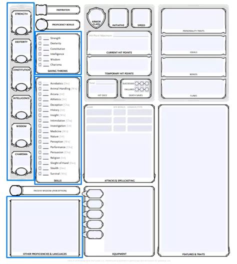 The Official D D 5e Character Sheet Pdf Enhanced Edition V1 7 By