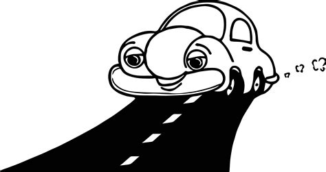 Car Cute Cartoon Race Coloring Page – Wecoloringpage.com