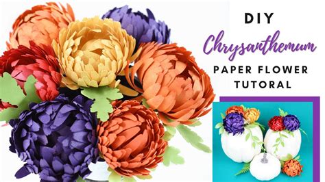 Diy Chrysanthemum Paper Flower Tutorial Step By Step Easy Paper