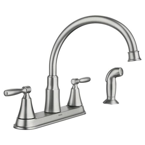 Moen faucet styles guide with top pick's of best moen kitchen faucets in each category. Moen Hutchinson Spot Resist Stainless 2-Handle Deck Mount ...
