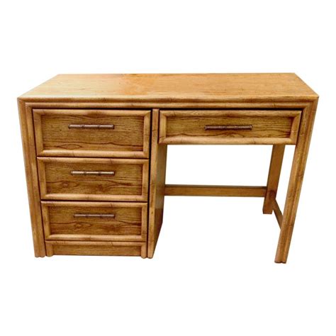 Check spelling or type a new query. Faux Bamboo Rattan 4 Drawer Writing Desk by Lea - the ...