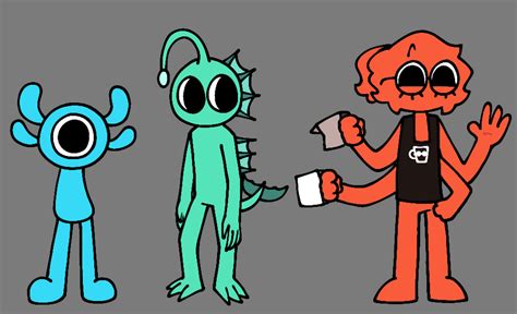 Here Are My Three Rainbow Friends Ocs Featuring Some Of My Friend