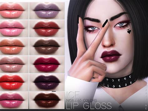 Tinymi Cc Finds Pralinesims Shiny Lipgloss In 65 Colors Sims