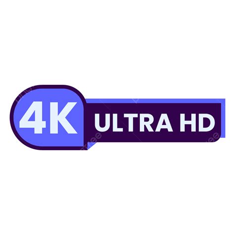 รูปปุ่มความละเอียดวิดีโอ 4k Ultra Hd เวกเตอร์ Png 4k Ultra Hd 4k