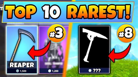 Pickaxes can be earned through the battle pass or bought from the fortnite store. Fortnite Skins: TOP 10 RAREST PICKAXE SKINS! - #1 is CRAZY ...