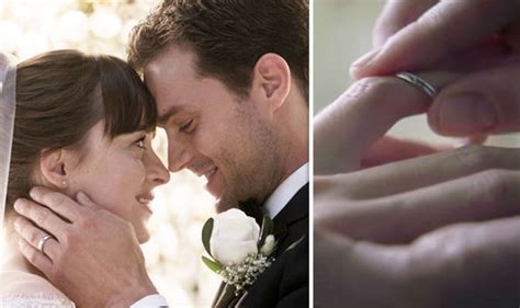 Fifty Shades Freed New Glimpse Of Dakota Johnson And Jamie Dornan In Wedding Scene Films