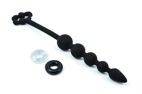 Amazon Cloud 9 Extra Long Tapered Silicone Anal Beads Black 13