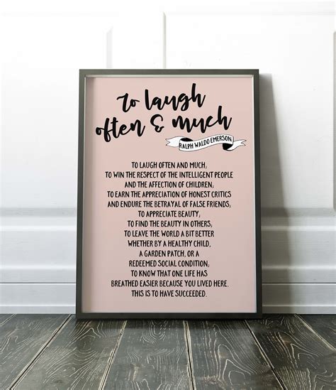 We did not find results for: Ralph Waldo Emerson Quote To Laugh Often and Much Emerson | Etsy