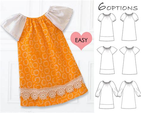 Easy Baby Dress Pattern Pdf Baby Sewing Pattern Baby Peasant Etsy