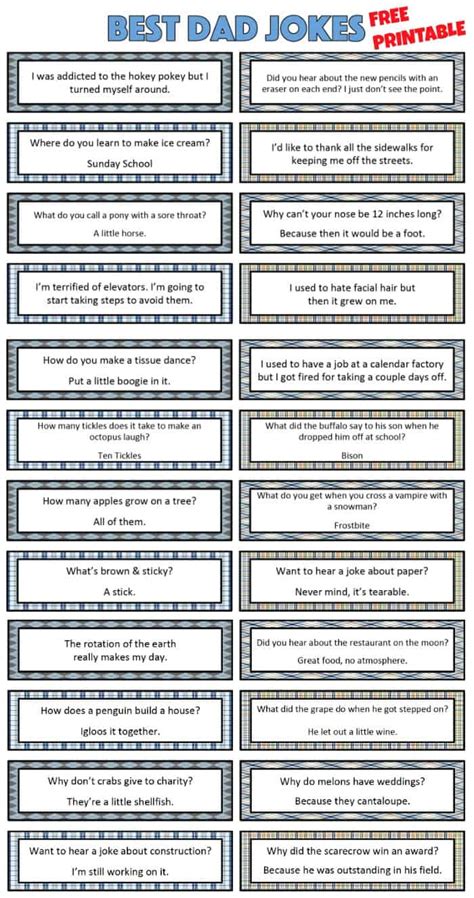 Download Best Dad Jokes - Free Printable - Moms & Munchkins