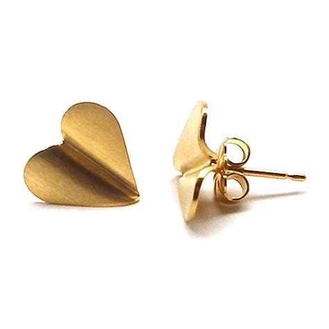 love grows gold plated heart earrings by louise mary designs