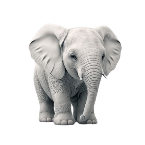 Bebé Elefante Animales Salvajes Transparente Sobre Fondo Blanco Png