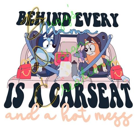 Bluey Car Seat Png Etsy New Zealand