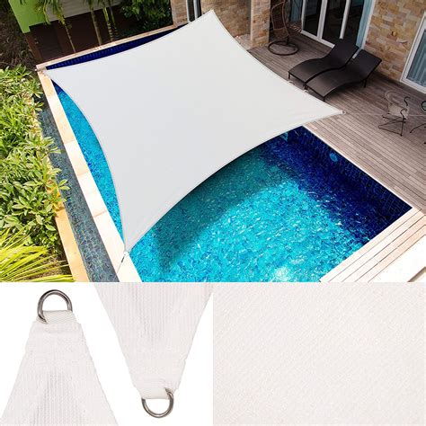 Shademart 15 X 17 White Sun Shade Sail Rectangle