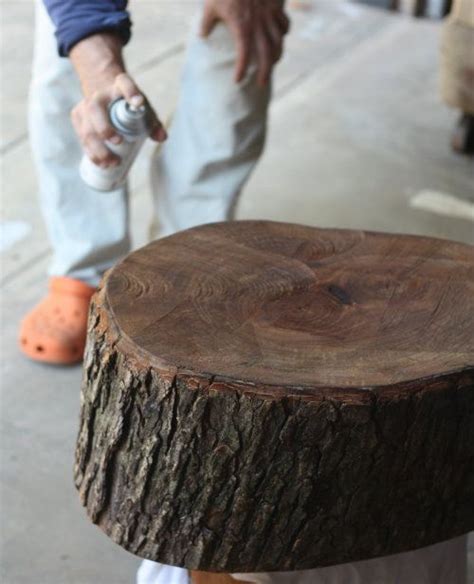 How To Preserve The Bark On A Tree Stump Make A Table Or