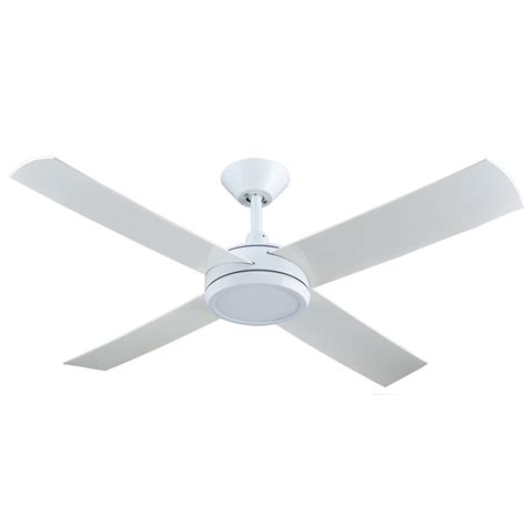 Ideally, fans should hang 8 feet from the floor and not be flush mounted to the ceiling so they have enough room to move air around. Hunter Pacific Concept 3 White Ceiling Fan with 24w LED ...