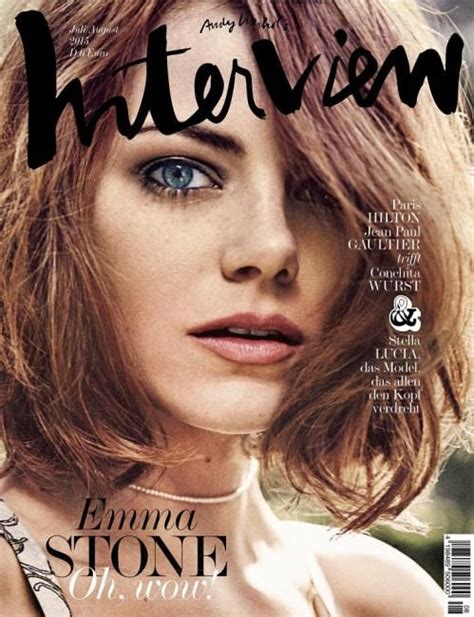 Julyaug 2015 Issue Of Interview Feat Emma Stone Fashion Magazine