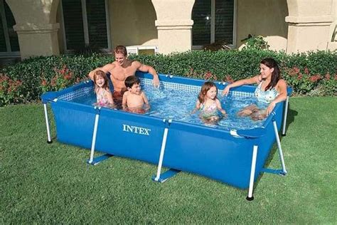 Inflatable Rectangular Pool For Gardens Idfdesign