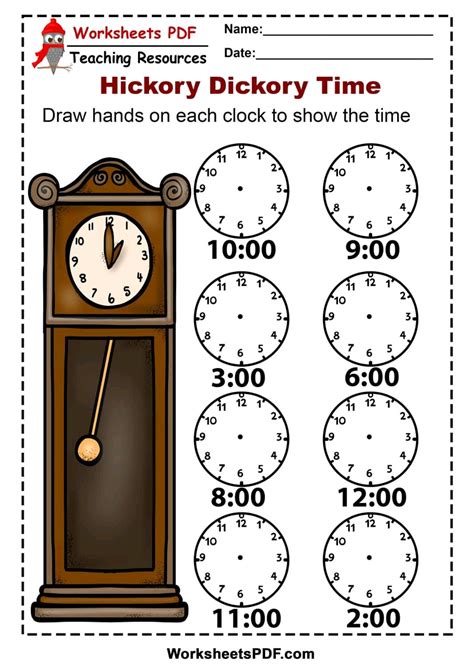 Tell Time Printable Worksheets