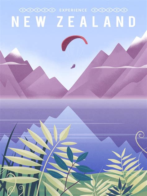 New Zealand Poster New Zealand Travel Poster New Zealand Etsy