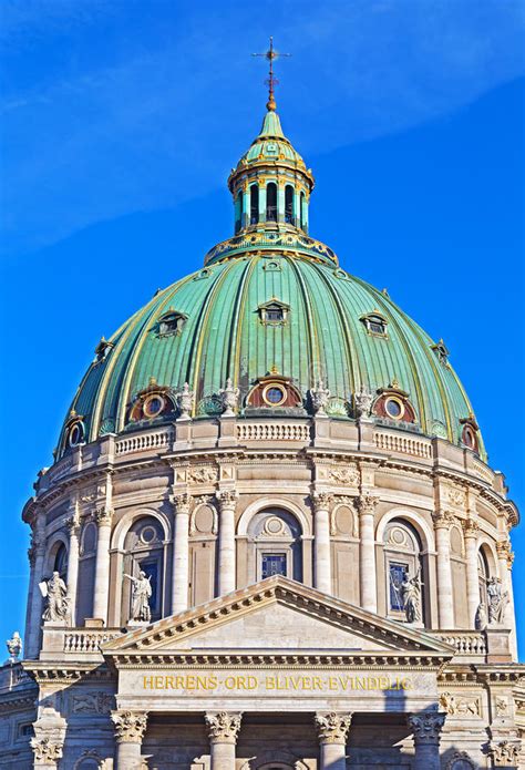 The Dome Of Frederik S Church In Copenhagen Stock Image Image Of