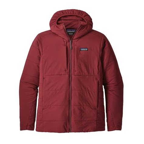 It has a sleek hood that doesn't hang awkwardly in the way when not in use and has a brick quilting design on the sides that is fashionable. Patagonia Nano-Air® Hoody - Oxide Red | Garmentory