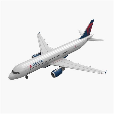 Airbus A320 Delta Airlines 3d Modell 159 3ds Fbx Obj Gltf Ma