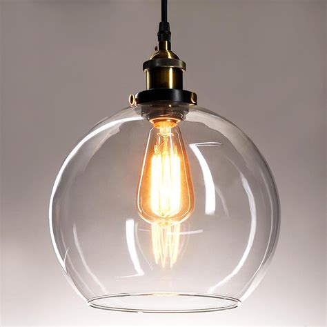 Vintage Industrial Glass Ceiling Pendant Chandelier Light Round Ball