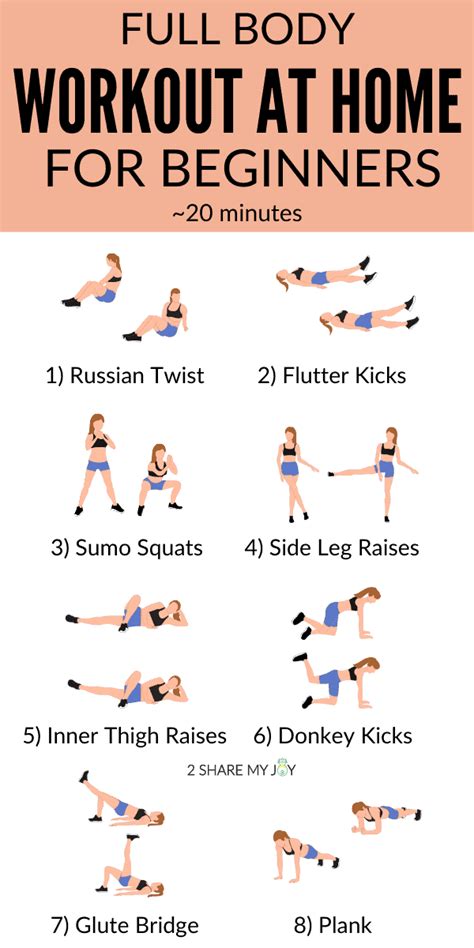 full body workout at home for beginners {no equipment}