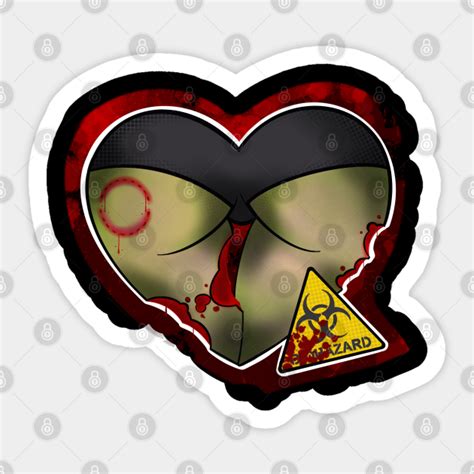 Zombie Booty Heart Zombie Sticker Teepublic