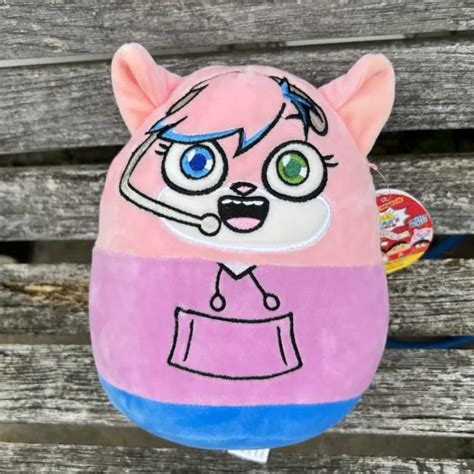 Squishmallows Alpha Lexa Pink Cat Ryans World Kellytoy Soft Plush Toy