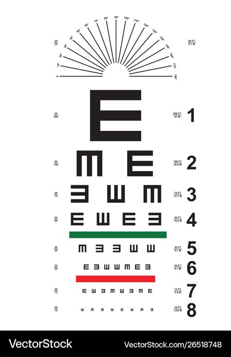 Vector Snellen Eye Test Chart Royalty Free Vector Ima