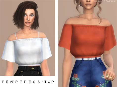 15 Prettiest Off Shoulder Tops Cc For Sims 4 2024