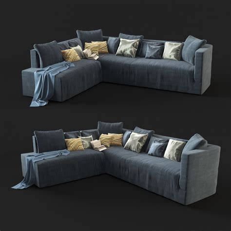 Fabric 3d Modern Sofa Cgtrader