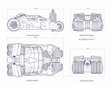 Batmobile Tumbler Blueprint Download Free Blueprint For 3d Modeling