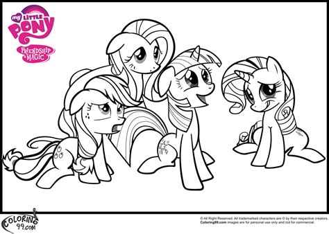 My Little Pony Coloring Pages Friendship Is Magic | Team colors