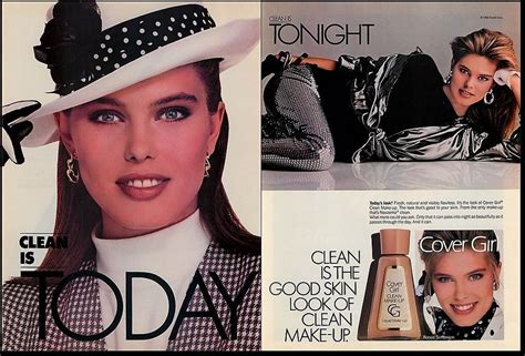 1986 Renee Simonsen 2 Pages Magazine Print Ad Cover Girl Clean Is Today