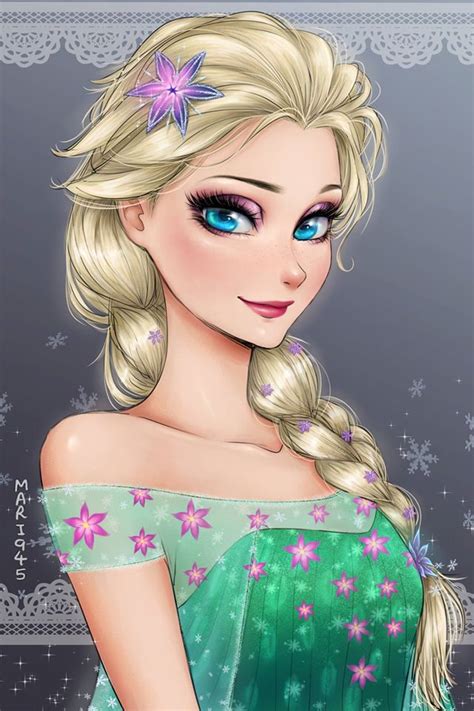 Disney Girls Drawn in Anime Style