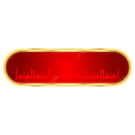 Red Text Box Abstract Islamic Shape Banner Vector Islamic Banner