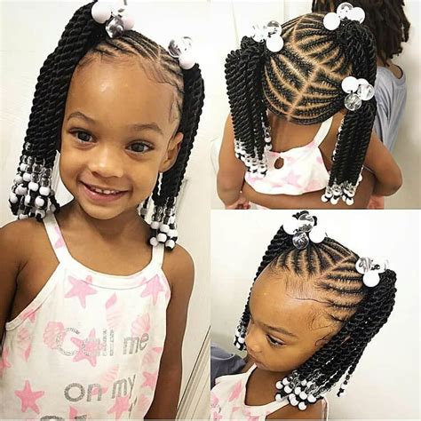 Box Braids Hairstyles For Kids The Braid Is Created Diagonally And