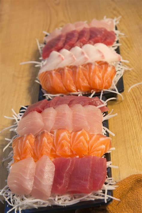 Japanese Raw Fish Sasimi Stock Photo Image Of Radish 28138040