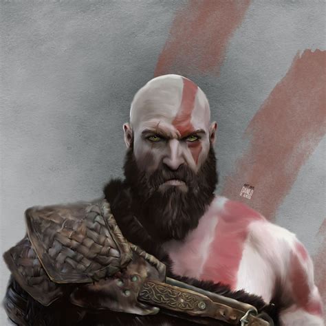 Kratos Painting Kratos Godofwar Godofwar4 Painting Digitalpainting