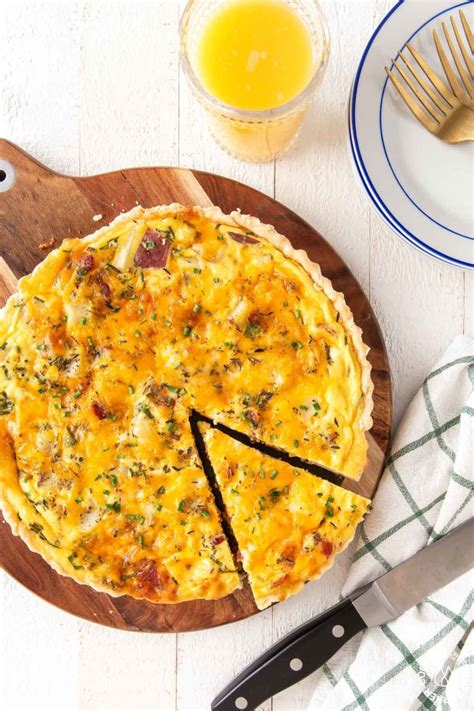 Easy Loaded Baked Potato Quiche Cooking On The Front Burner