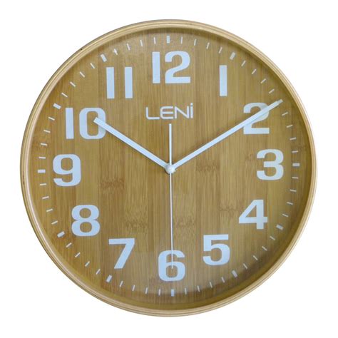 Buy Leni Bamboo Wooden Wall Clock Large Online Purely Wall Clocks