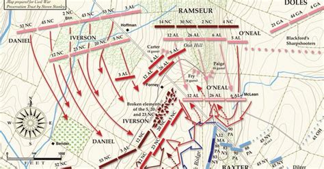 Gettysburg Rodes Attacks Oak Ridge July 1 1863 Historical Maps