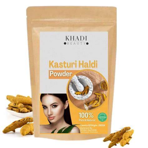 Khadi Beauty Kasturi Haldi Powder Combo For Hair And Face Kasturi