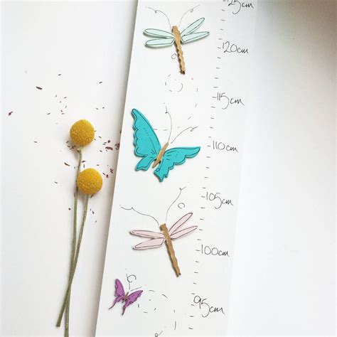 Personalised Butterflies And Dragonflies Height Chart By Hickory
