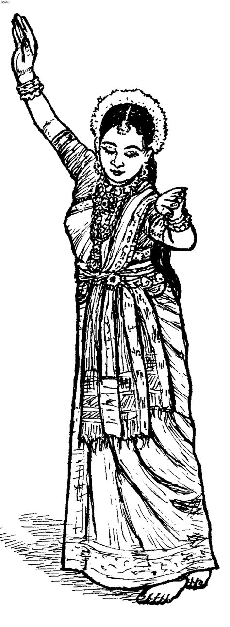 Folk Dances Of India Coloring Pages Kathak Classical Dance Of India